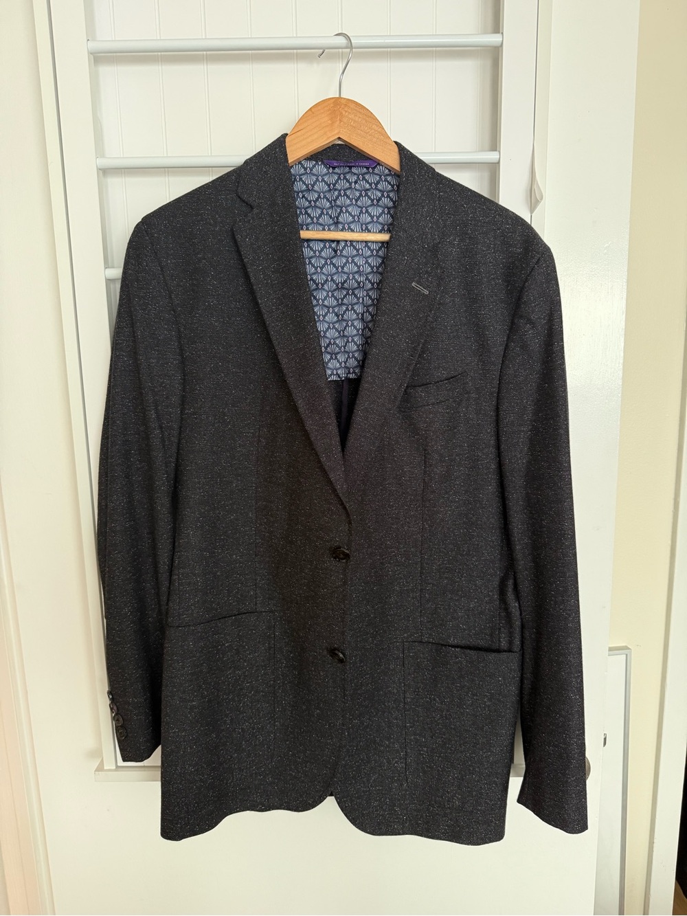 Ted Baker Dark Charcoal Sport Coat with Patterned Lining